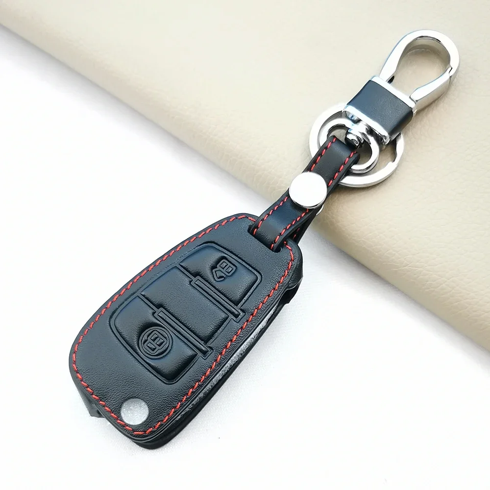 99% Praise Leather Remote Holder Key Cover for Chery Tiggo 2 3X 3 5 2020  2021Fulwin 2 Eastar 2 Button Case Keychain Accessories