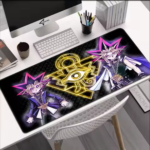 Gaming Mouse Pad Anime YuGiOh Large Desk Mat XXL Computer Accessories Mousepad 900x400 700x300 Stitch Edge Rubber Keyboard Mat