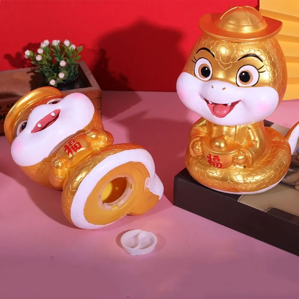 대용량 조디악 뱀 저금통 돈 보관함 저축 탱크 조디악 뱀 돈 항아리 만화 귀여운 뱀 동전 보관함