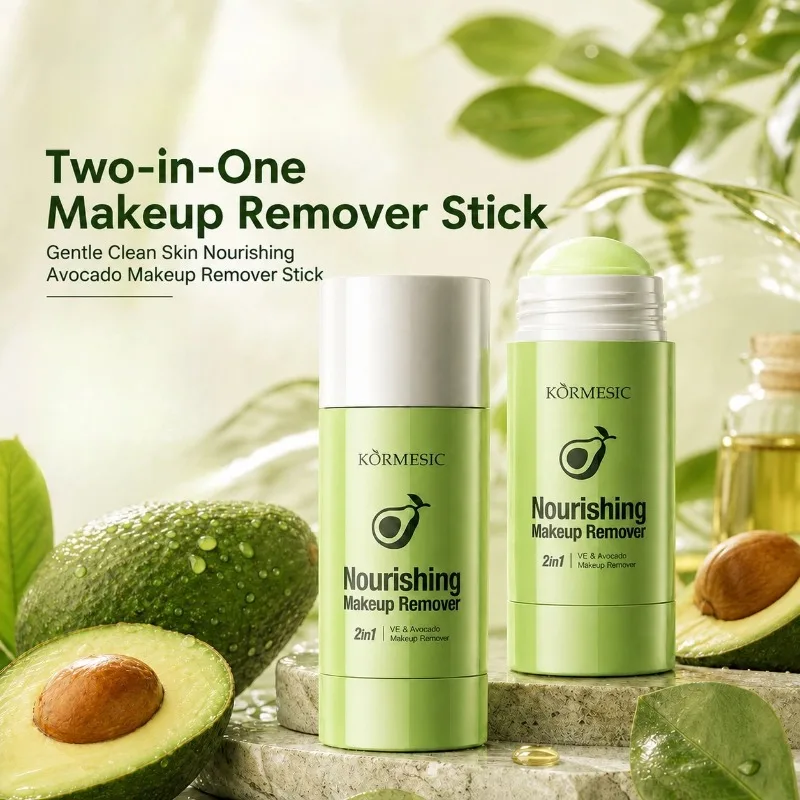 2-in-1 Nourishing Makeup Remover Stick Mild Non-irritating Texture Melt Facial Cosmetic Residues Nurture Delicate Skin Maintain