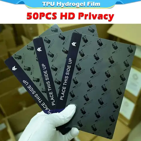 50pcs TPU HD/Matte Privacy Hydrogel Film for Mobile Phone Screen Protector Anti-peeping Sheet Universal Cutting Machine Plotter