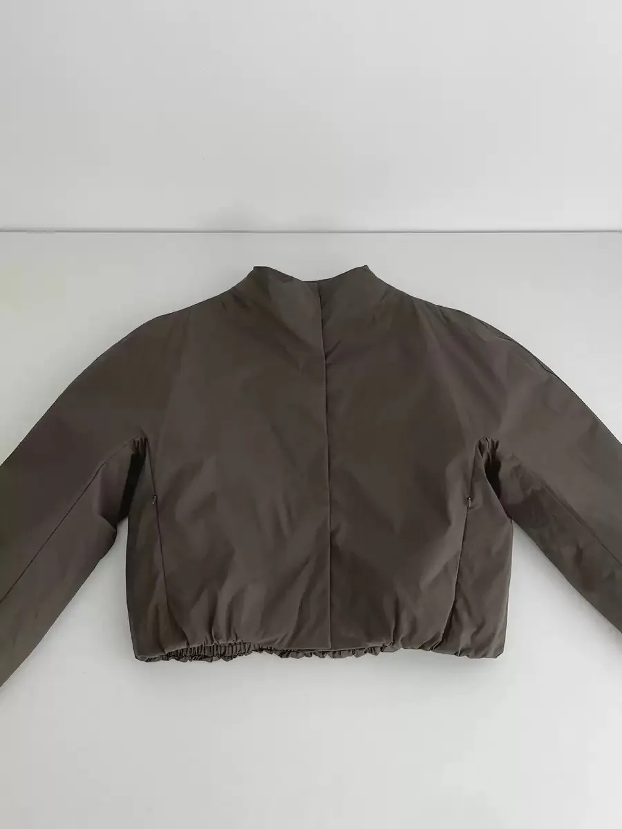 심플한 출퇴근용 면 재킷 스탠드 칼라 다용도 여성용 가을 겨울 신상품