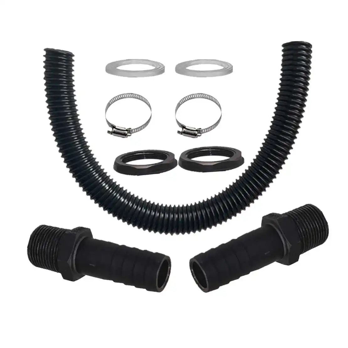 NEW 1 Set Rain Barrel Water Tank Connector Hose Pipe Tube Clamp Washer