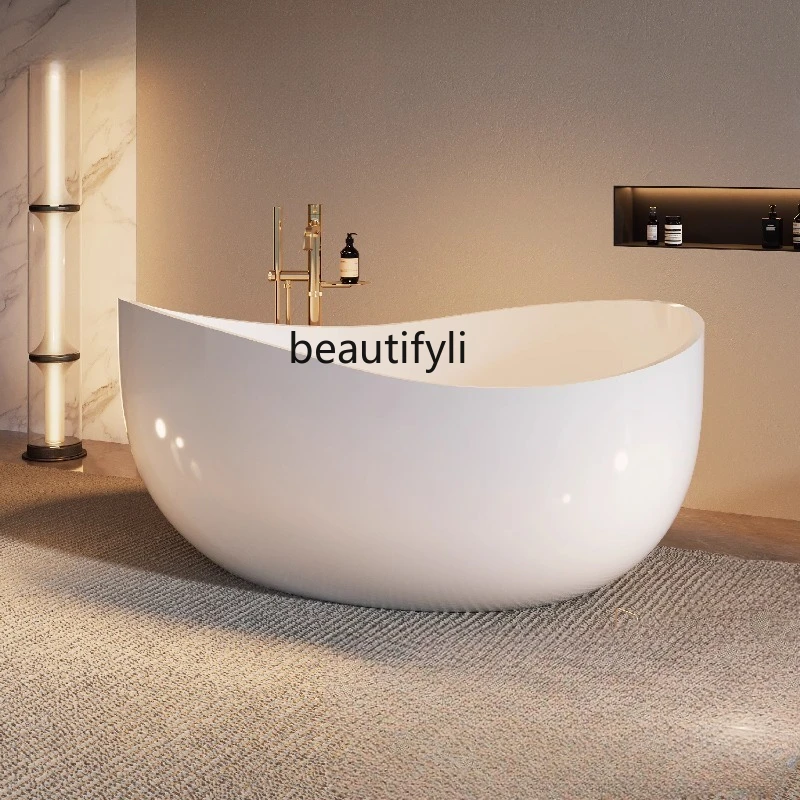 

Acrylic freestanding bathtub Home hotel Art design Large capacity bathtub