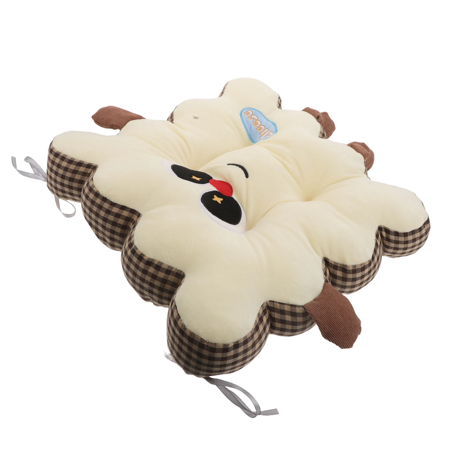 

Biscuit Shape Cushion Cute Cartoon Seat Cushion with Non-Slip Base Soft Elastic Support for Chair Car Sofa Floor Living Room