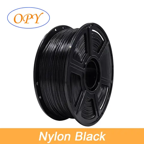 OPY Nylon PA66 Filament 1.75mm 1kg Roll 3D Printer Polyamide Thread Transparent Nature Black White Color High Tensile Strength