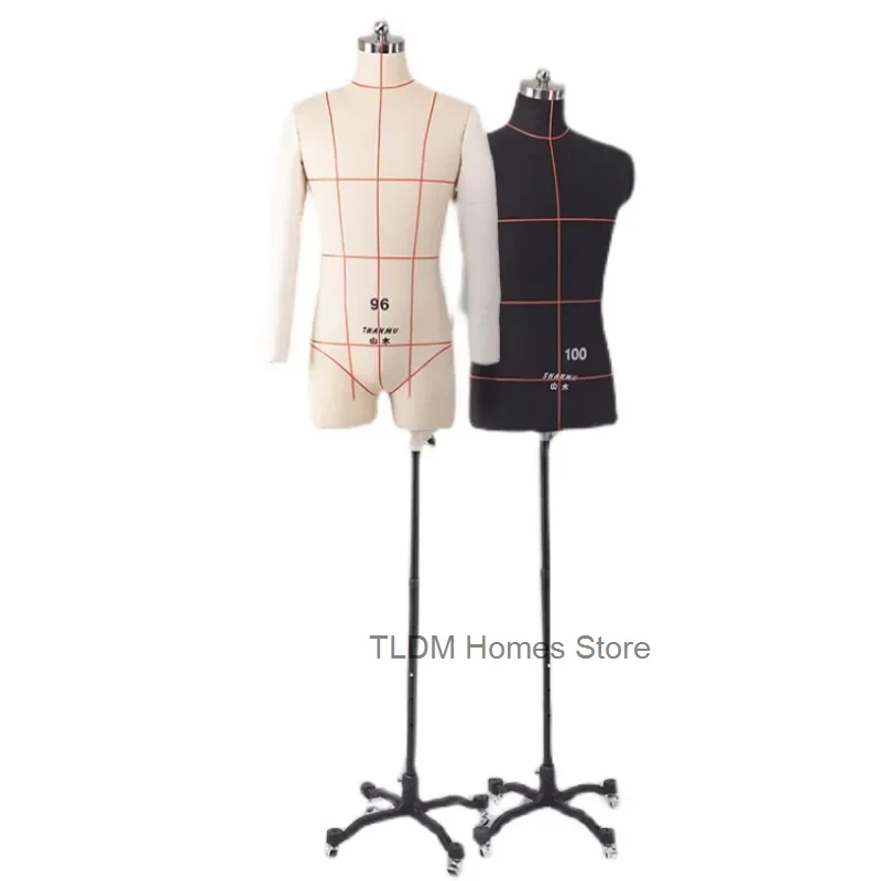 Manequins Body for Clothing Design Suit Display Stand Tailor Sewing DIY Upper Body Male Mannequin with Arms Can Be Pinned U