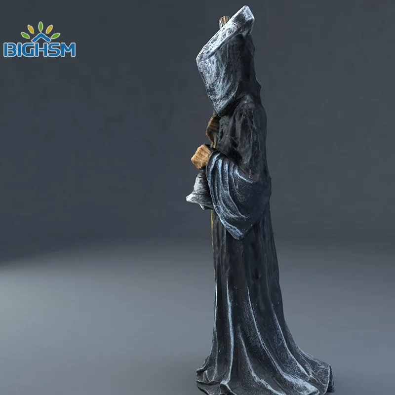 Holy Death Statue Standing Religious 6 69 Decorative Santa Muerte Figurine Grim Reaper Holding Scythe Statue Altar Halloween