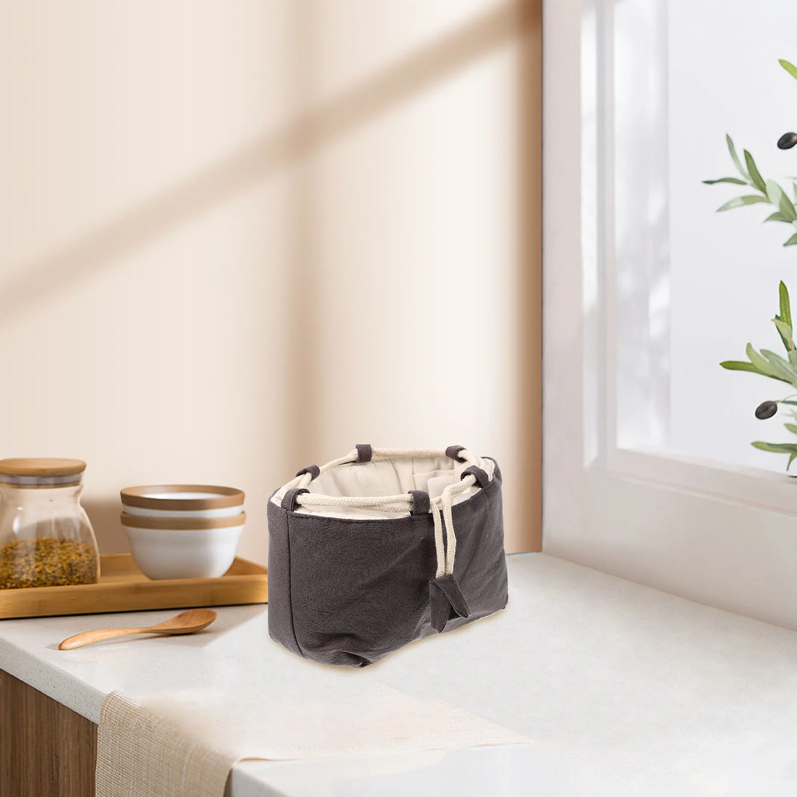 

Portable Tea Set Storage Bag Wear-Resistant Drawstring Teacup Holder Lightweight Travel Teaware Bag Multi-Function Carrying