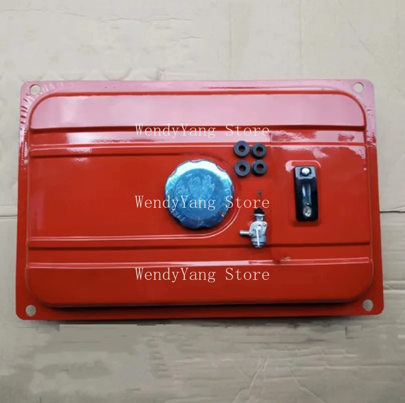 1set Red 2KW 3KW Generator Fuel Tank Fuel Tank Assembly 168F Gasoline Tank with Cover and A Full Set of Unit Accessories