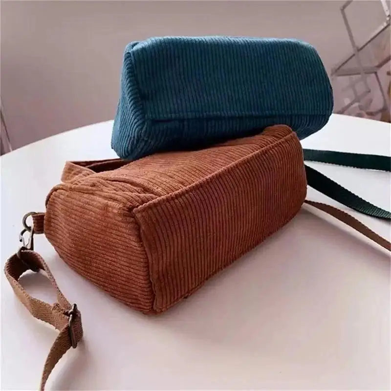 Frauen Mini Umhängetasche Cord Schulter Tasche Weibliche Leinwand Handtasche Zipper Totes Damen Casual Geldbörse Stoff Beutel Für Mädchen – Detail 5