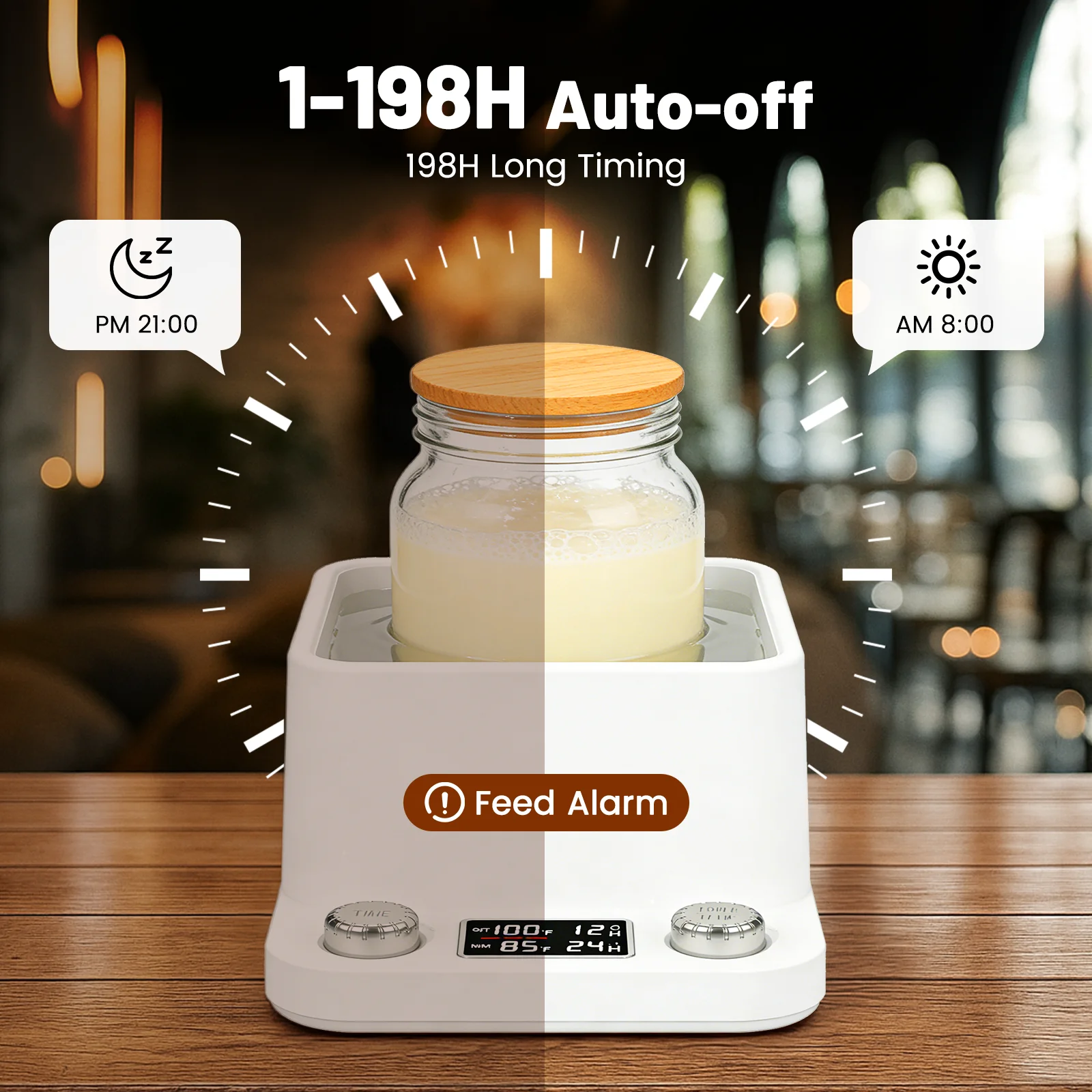 Image of Even Sauerteig-Starter-Wärmer 1 ° F Präziser Thermostat (70-104 ° F), 198-Stunden-Timer, Intelligenter Wärmer für Joghurt, Bierfermentation