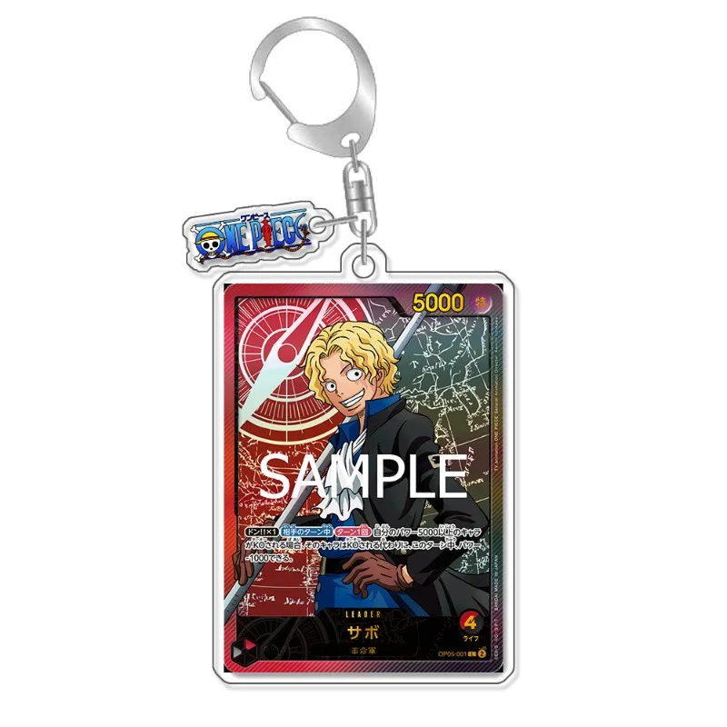 Keychain OP OPTCG Card Vinsmokereiju Sanji Brook Backpack Pendant Anime Game Fans Gift Recycled Acrylic Decoration Rare Card Toy - view 6
