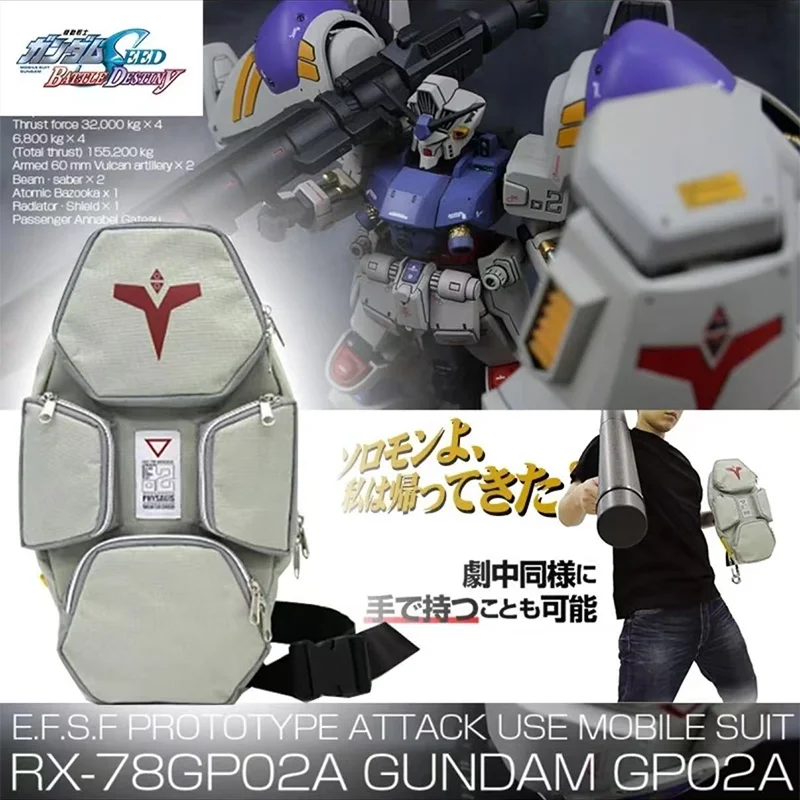 

Gundam Gp-02 Сумка через плечо в форме щита, аниме-фигурка, многофункциональный кошелек, сумка для хранения, портмоне, поясная сумка, подарки для мальчиков