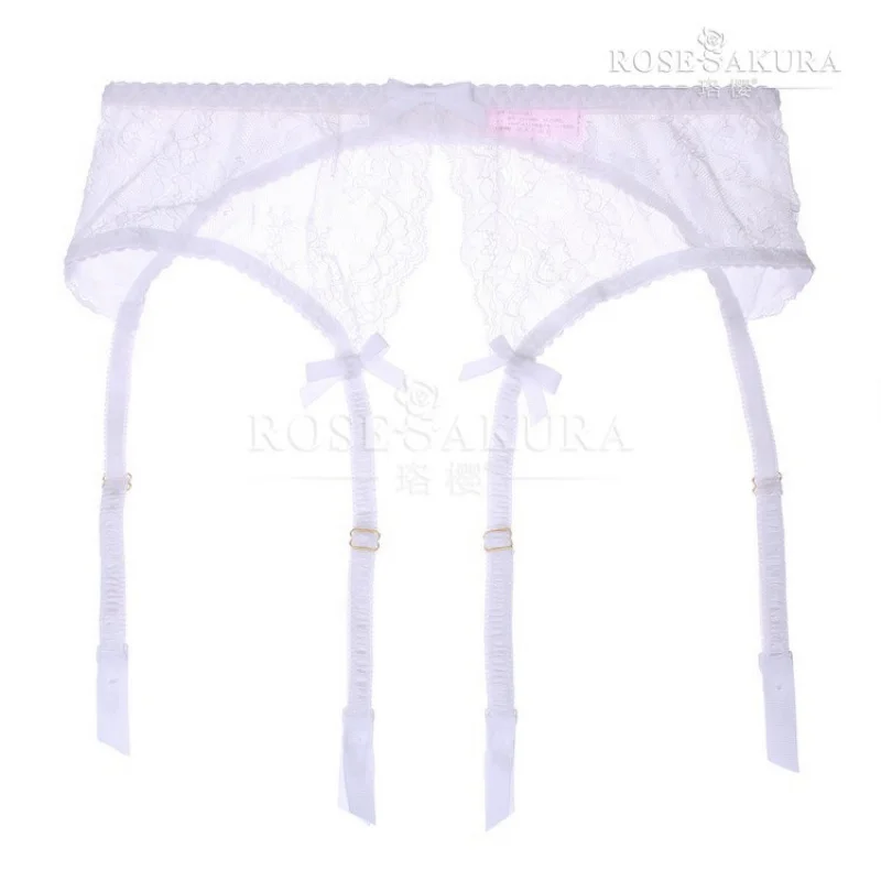 High-end Garter Belt with Rubber Coated Metal Buckle, Ribbon Garter Belt, European and American Style, Long Stockings Accessorie