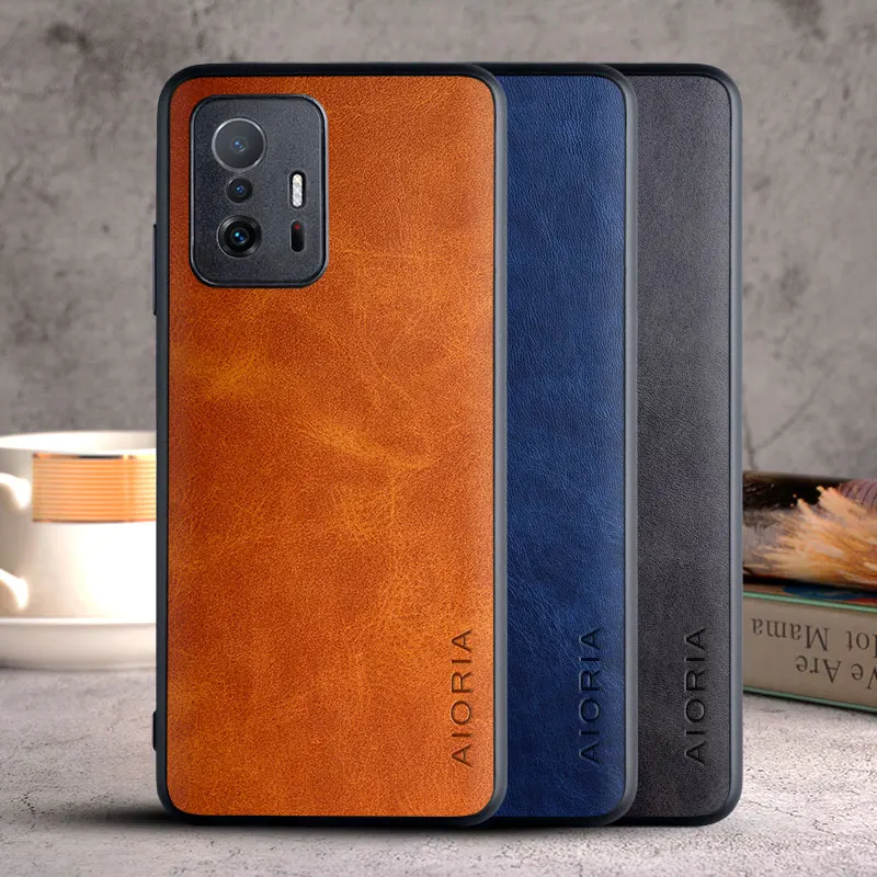 Phone Case for Xiaomi 11T Pro 5G coque Luxury Vintage leather Skin cover funda for xiaomi mi 11t pro case capa