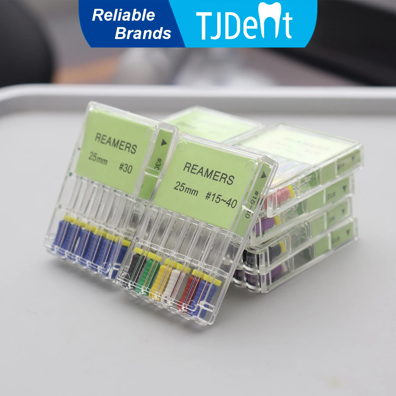 

TJDent 6pcs/box Dental Root Cannal Endo Reamers 25mm 15-40# Nickel-titanium Endodontic Instruments Dentistry Odontologia Tools