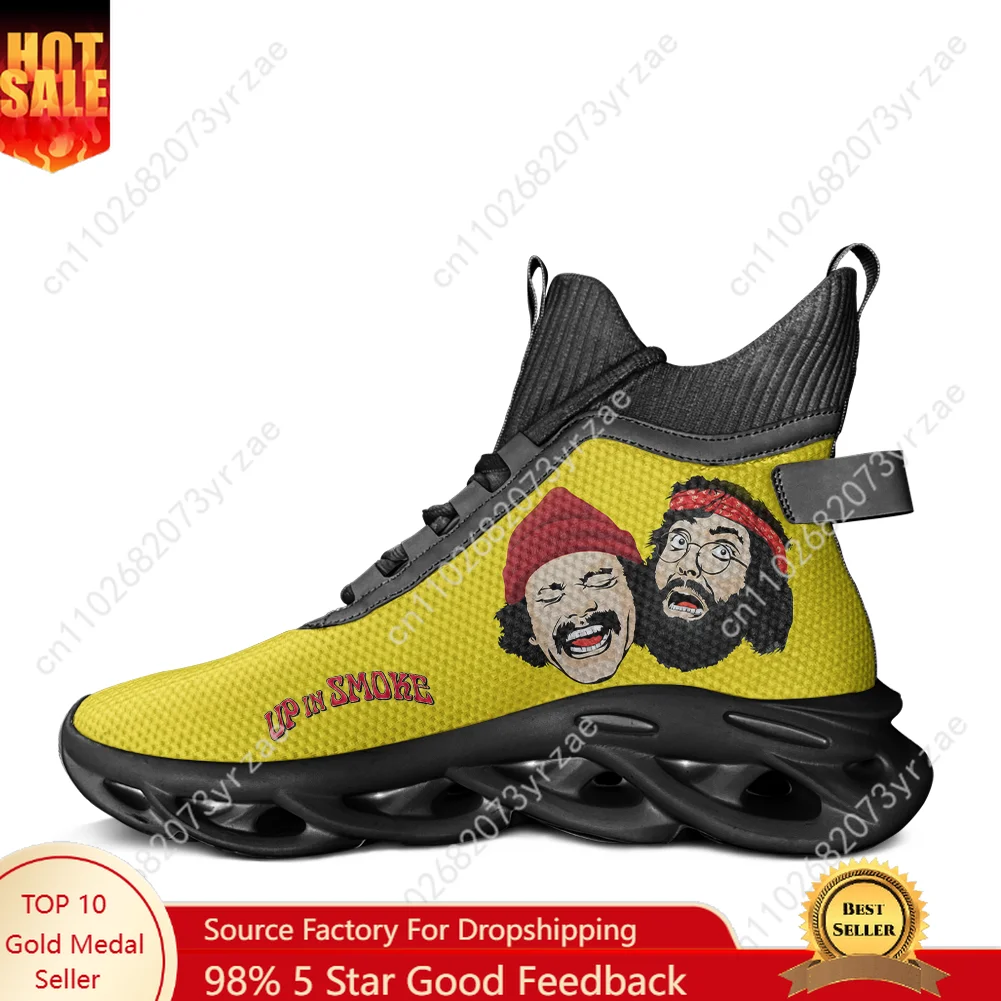 

Up in Smoke High Top Flats Sneakers Mens Womens Sports Shoe High Quality Fashion Sneaker Lace Up Mesh Footwear Custom Shoes