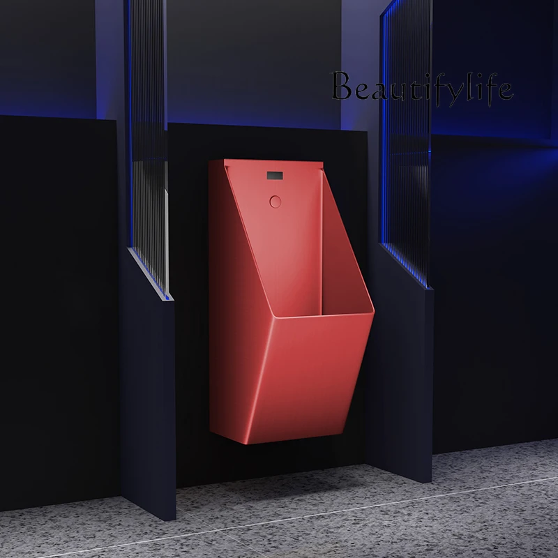 

Red Metal Stainless Steel Integrated Induction Urinal Bar Urinal Urinal Hotel