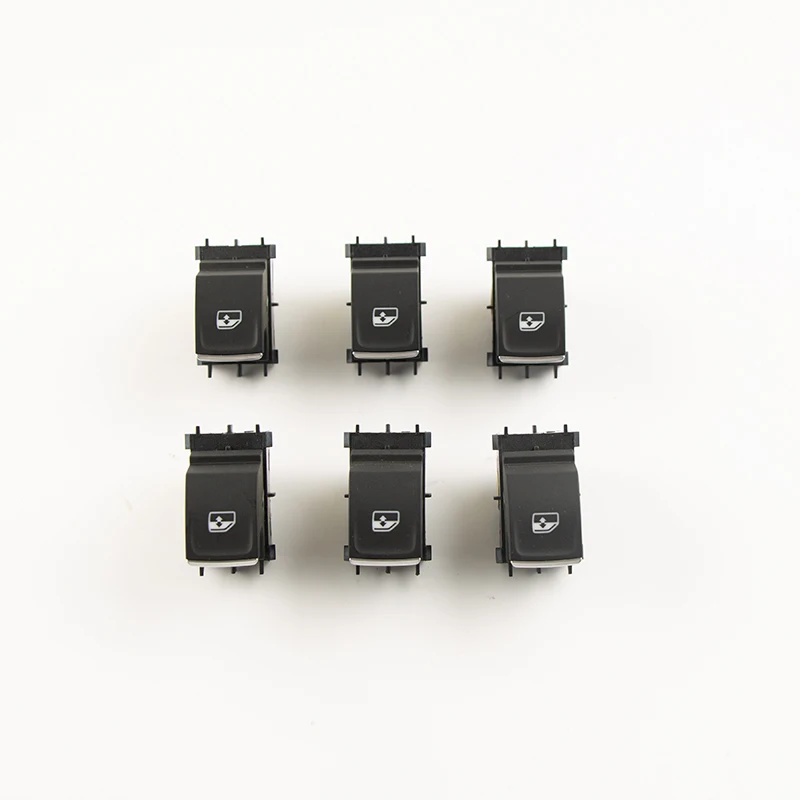 6 pçs controle de energia elétrica janela elevador ajustador vidro único botão interruptor da janela lateral 3ed 959 855x3ed959855