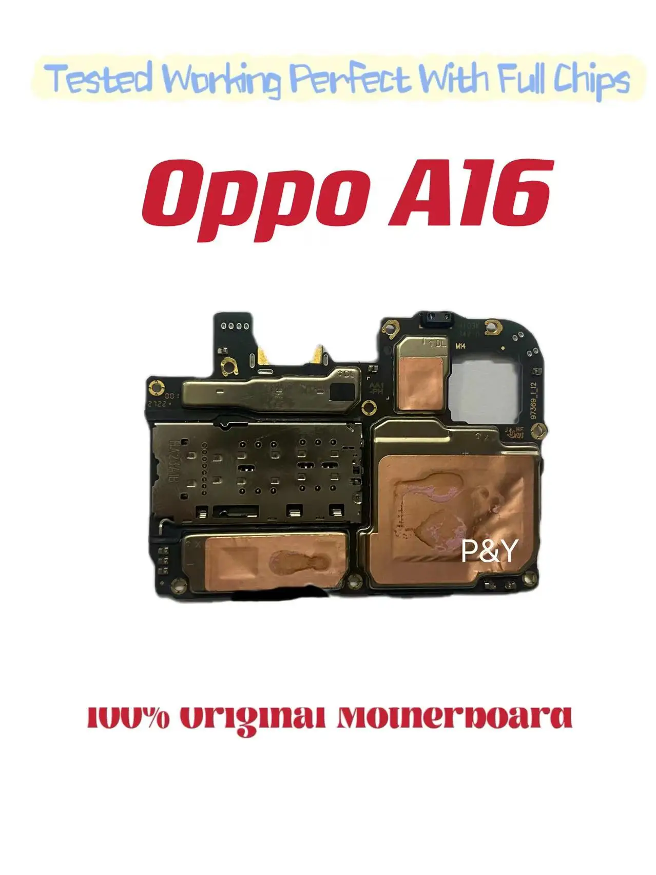 Original Unlocked Main Board For OPPO A16 , Mainboard Motherboard with Chips Circuits, Flex Cable