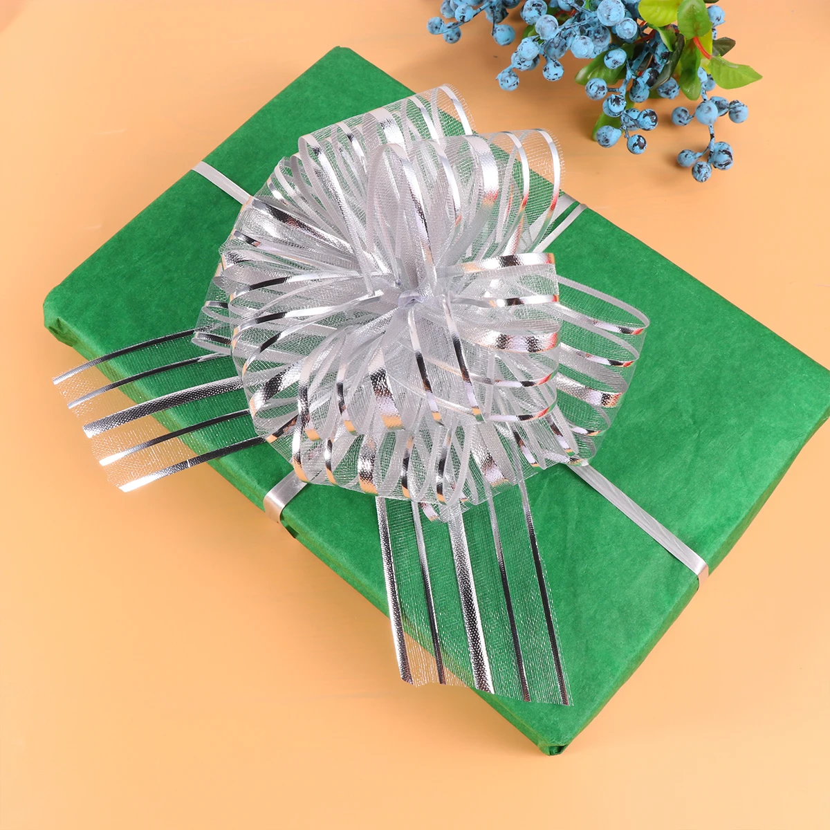 

10pcs Hand-pulled Flower Ball Bows Large Decorative Ribbons for Wedding Gifts Holiday Decoration Thick Stable Quality