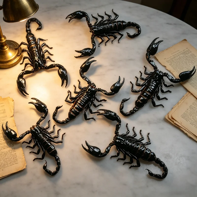 Real Black Scorpion Specimen 10-12cm, Heterometrus Taxidermy, Natural Giant Forest Scorpion Insect Specimen, Home Decor Gift