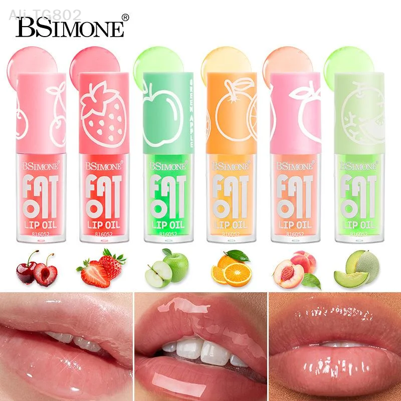 BSIMONE 1Pc リップオイルグロス保湿フルーツ風味の非粘着性プランパー長期持続修復プライマーリップクリーム化粧品