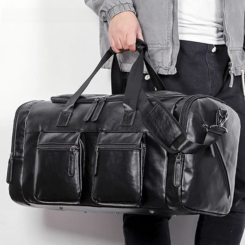 

Men's Travel Leather Handbag Large Capacity Shoulder Crossbody Bag for Short Business Trips Fashionable Bag New Model
