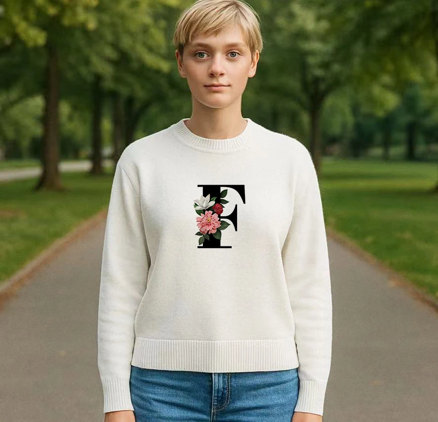 겨울용 니트 귀여운 크리스마스 선물 그래픽 스웨터 여성용 긴 소매 O넥 풀오버 스웨터 여성용 루즈 캐주얼 여름 패션