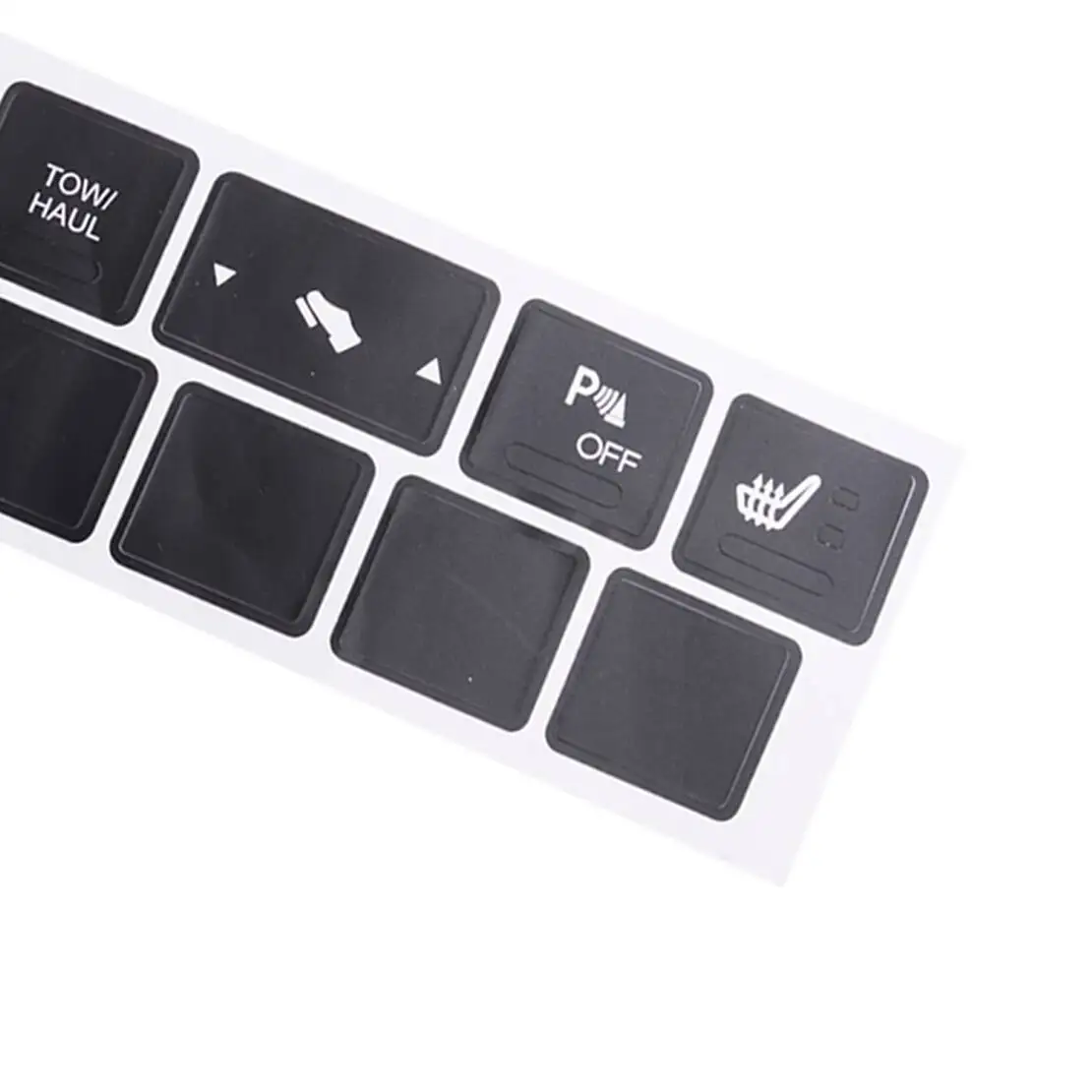 Heated Seat Traction Button Repair Sticker Decals Set Matte Black Vinyl fit for Jeep Cherokee Commander 2005 2006 2007 2008 2009 view 3