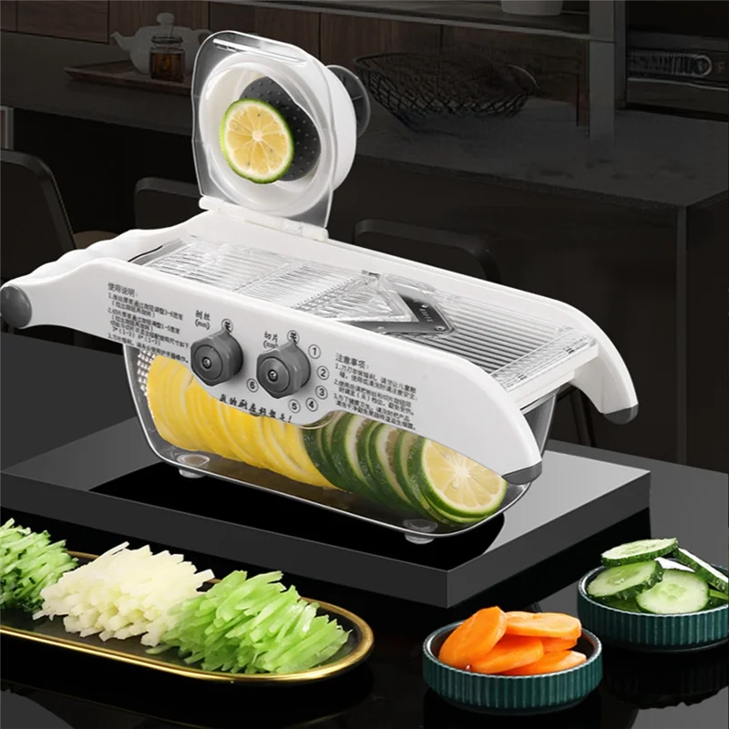 Multifunctional Lemon Grater Vegetable Slicer With Basket Fruit Potato Chopper Carrot Cutter Slicer Kitchen Accessories