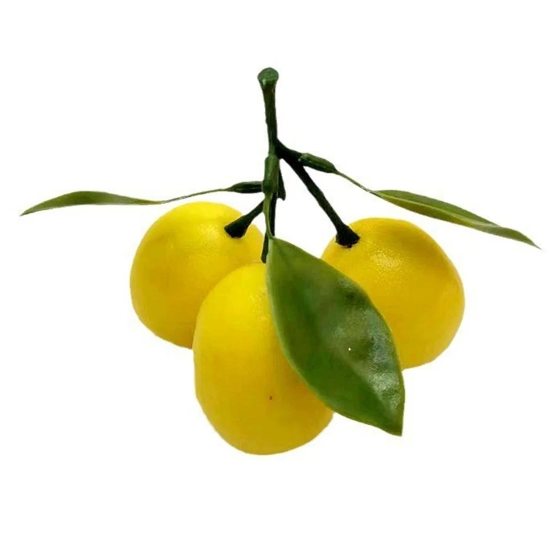 Artificial Lemon Realistic Simulation Lemon for Kitchen Display Party Decoration