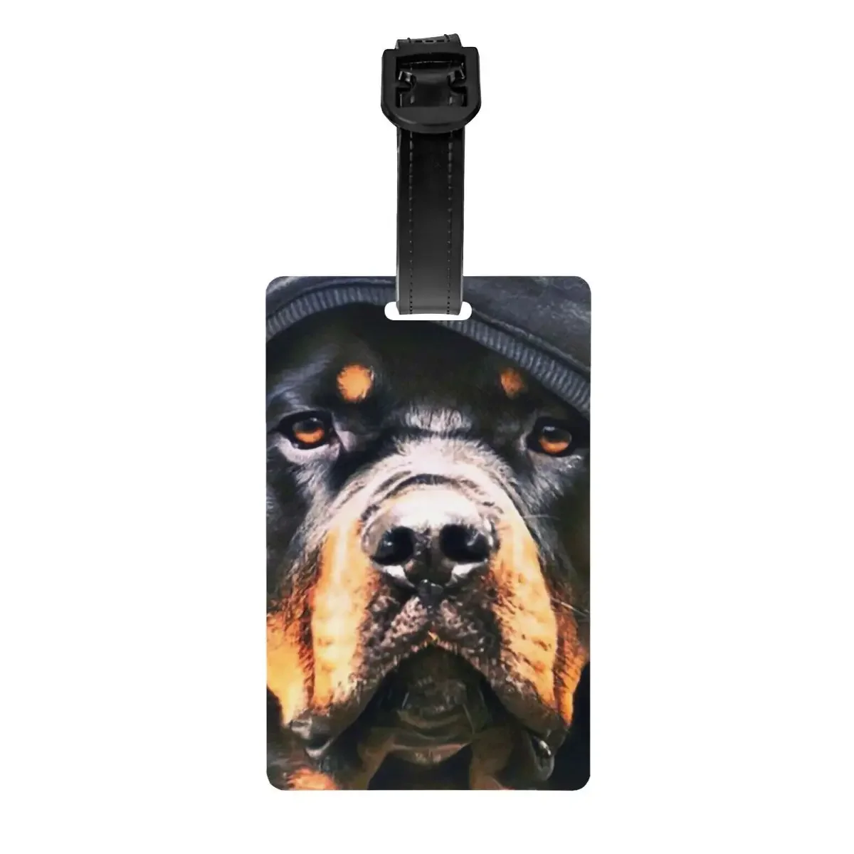 Etiqueta de equipaje personalizada para chien Rottweiler, maleta de viaje, couverture de confidentialité, tarjeta d'identité con