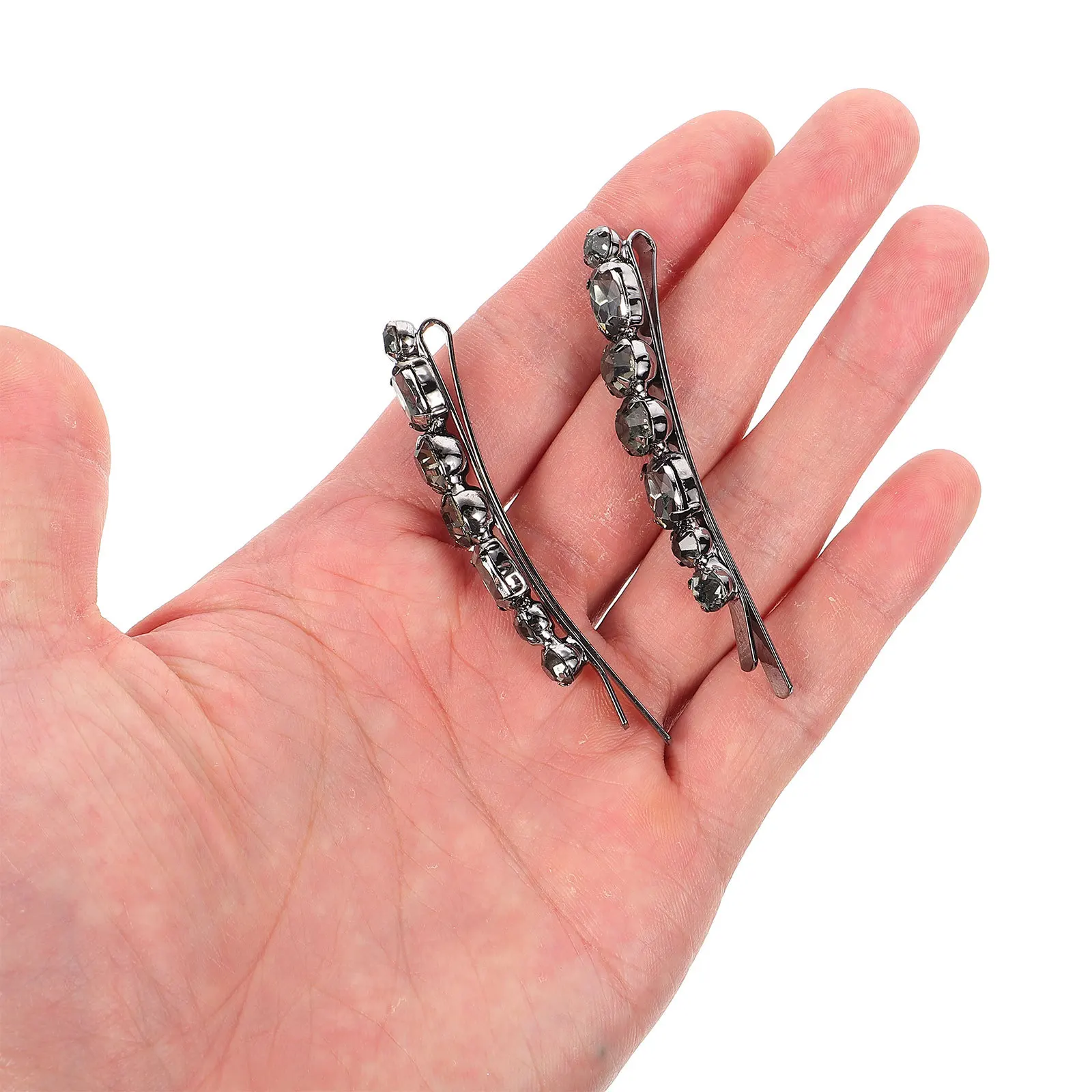 

2pcs Crystal Women Alloy Pins Fashion Barrettes Temperament Pins Durable Hair Women Hair Pin Accessories