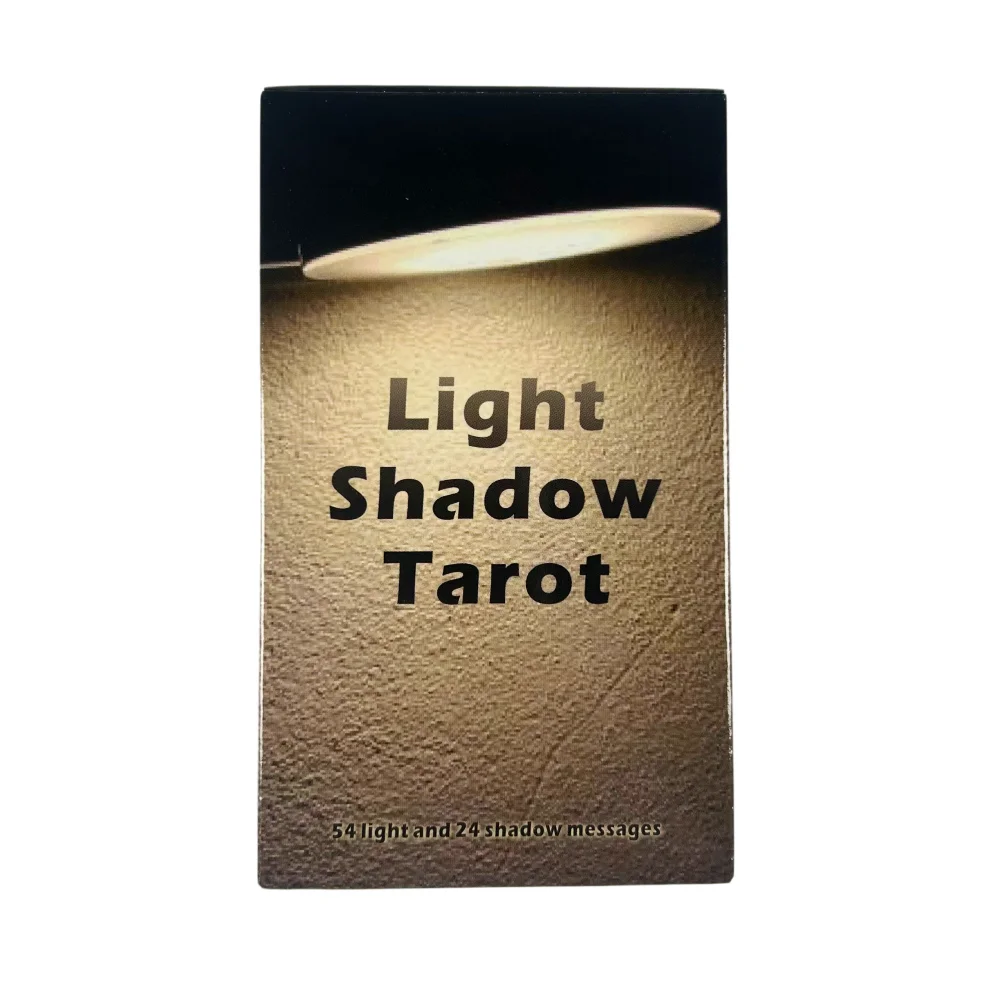 Light Shadow Tarot-Brettspiel-Deck, 10,3 x 6 cm, 54 Licht- und 24 Schattenbotschaften, Schicksals- und Wahrsagungskarten, Familien- und Partyspielzeug