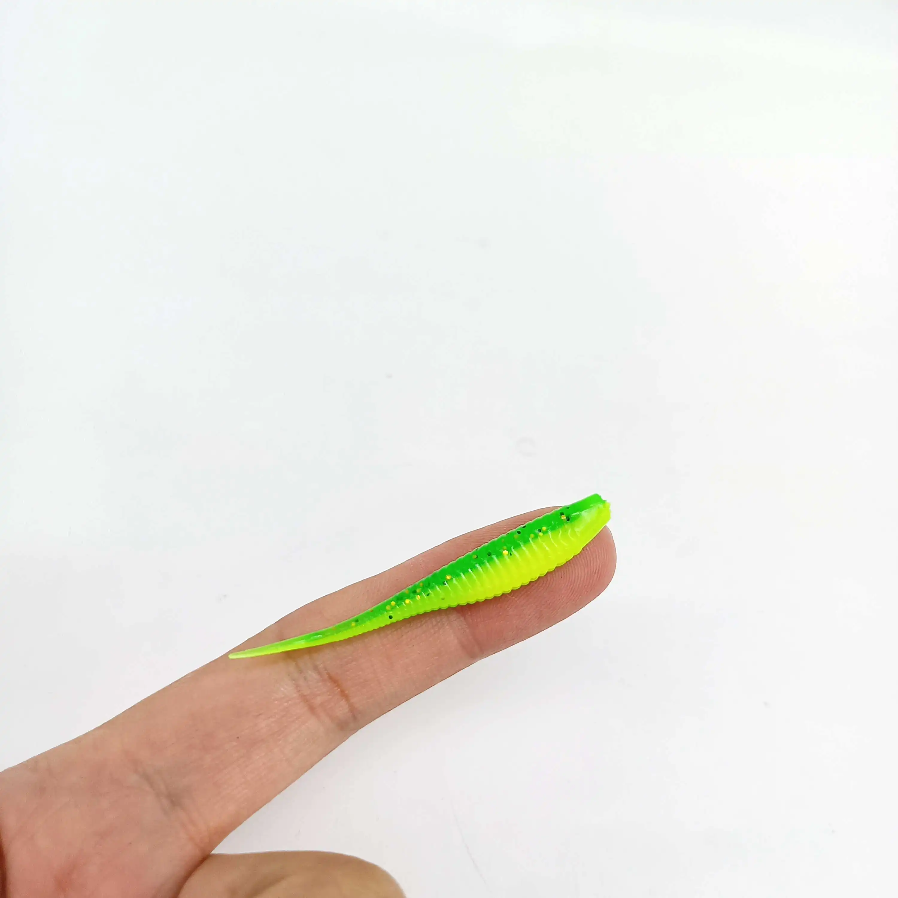 DUODUOYU 10PCS Fishing Soft Lures Plastic Baits 0.65g/50mm Lifelike Forked Paddle Tail Fishing Swimbaits for Freshwater Tackle