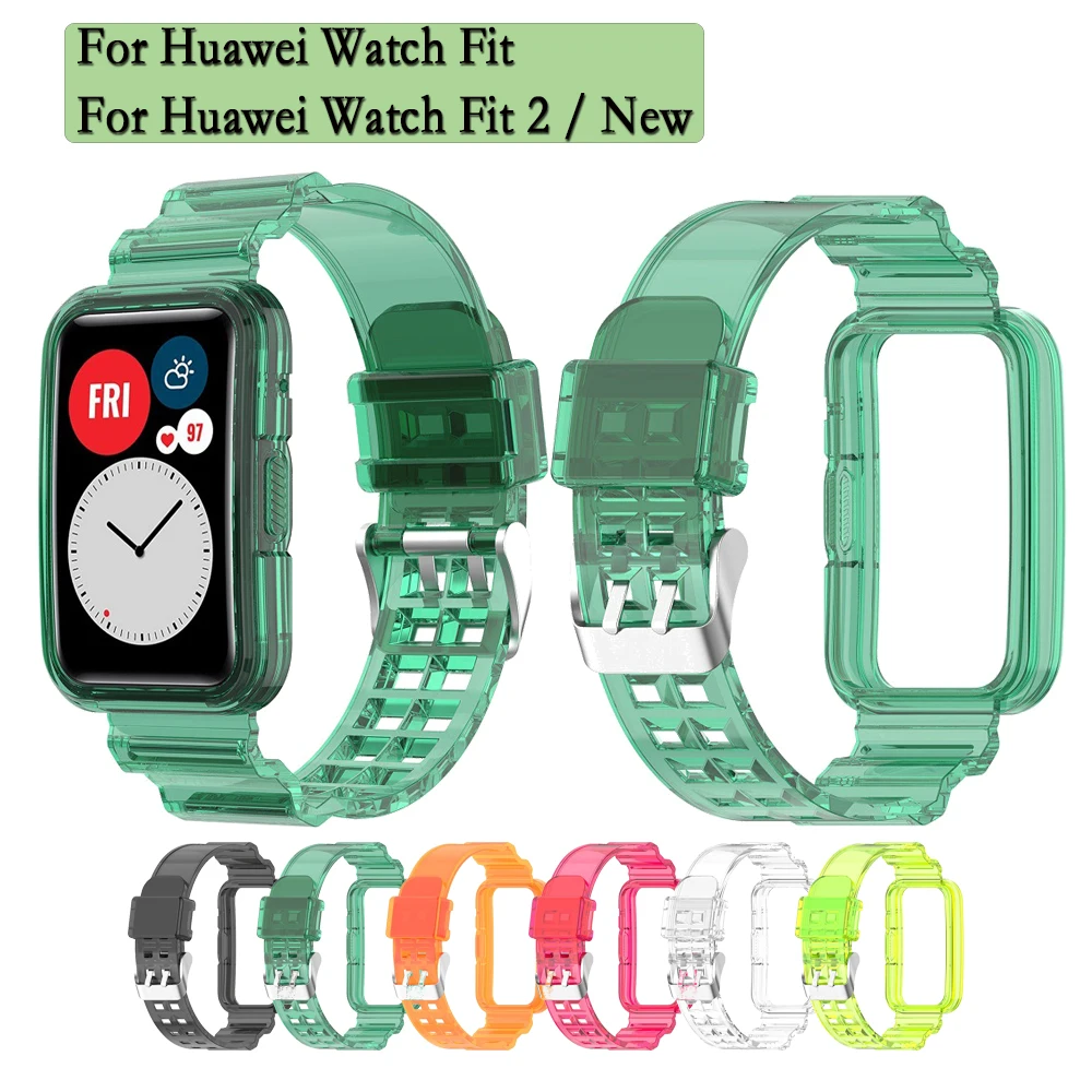 Neue Uhren armbänder für Huawei Uhr passen neue transparente Armband wasserdichte Armband Armband für Huawei Fit 2 Zubehör