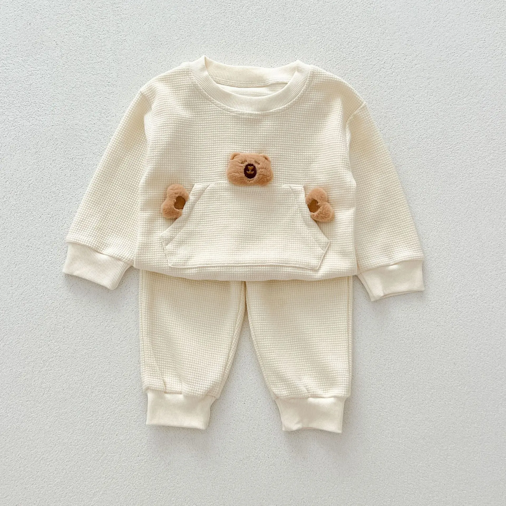 Children\'S Top And Bottom Clothes Set Autumn Winter Newborn Baby Boys Sports Suit Cute Bear Kids 2pcs Sets Infants Girls Outfit