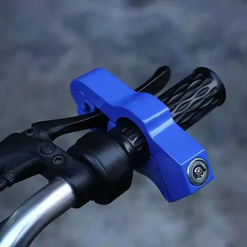 2 Keys Motorcycle Handlebar Lock Anti-theft Lock Motorcycle Electric Vehicle Aluminum Alloy Lock Solid Imitating Steal Locks image 6
