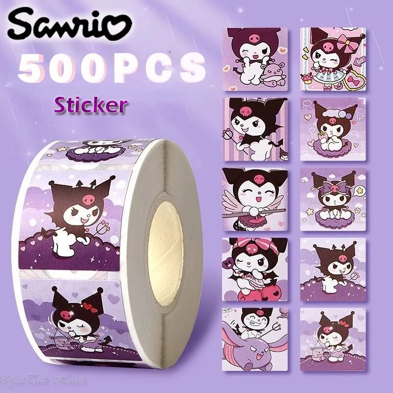 

Наклейки 500 шт. в упаковке, милые Мультяшные картинки Kuromi My Sanrio, Hello Kitty, идеально подходят для детского дневника, бонусный подарок для школы