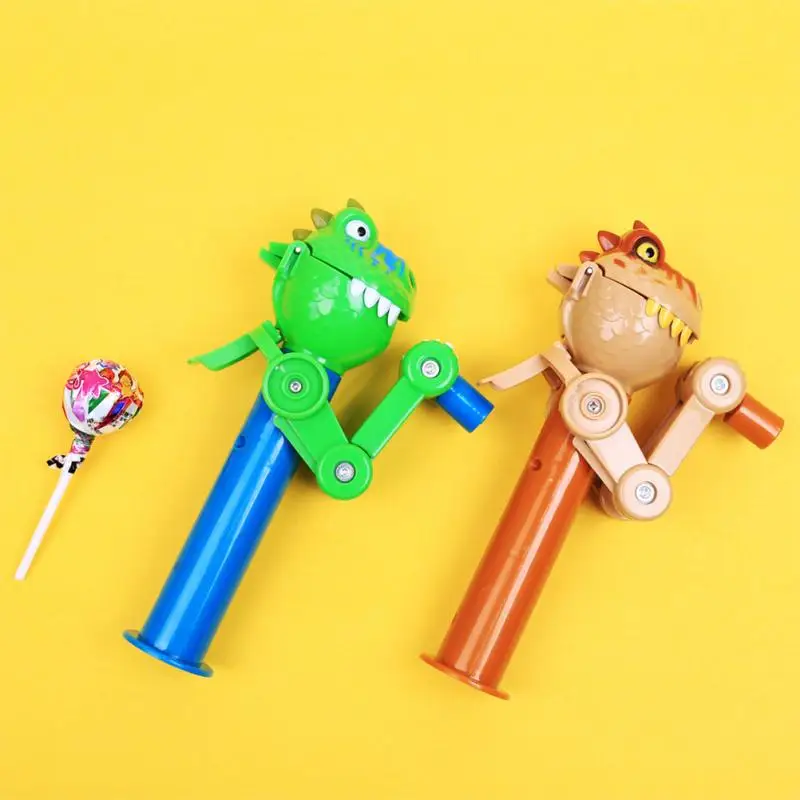 1 pc kreative Lutscher Roboter halter Dinosaurier essen Lutscher Pop-ups Fall Süßigkeiten Lagerung coole Dekompression Spielzeug Geschenke für Kinder – Detail 1