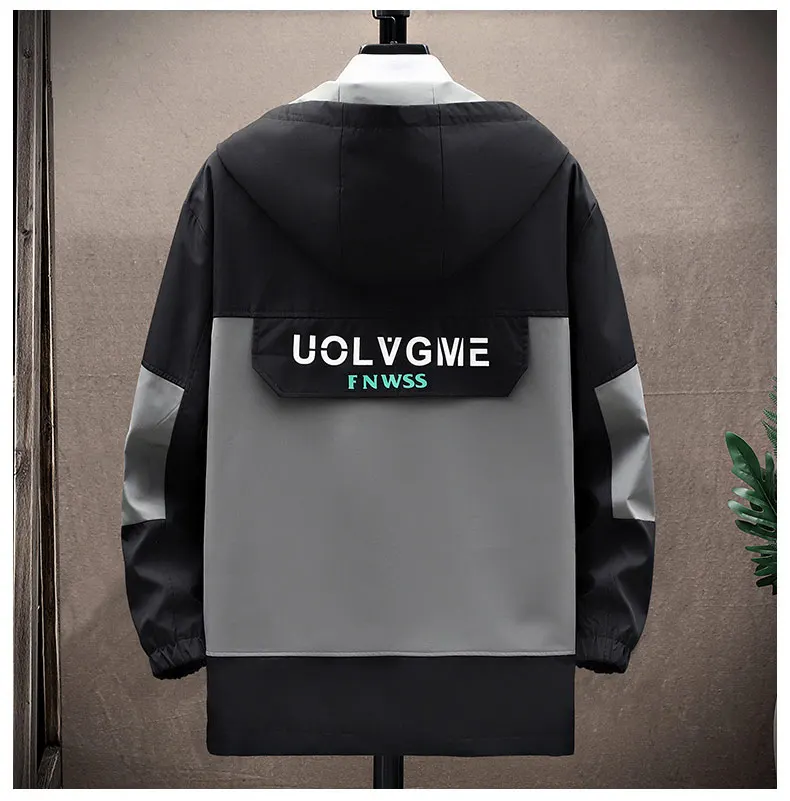 2025 spring New Fashion Trend Hooded Jacket Men\'s Casual Loose style Comfort Plus Fleece autumn High Quality Coat male M-4XL