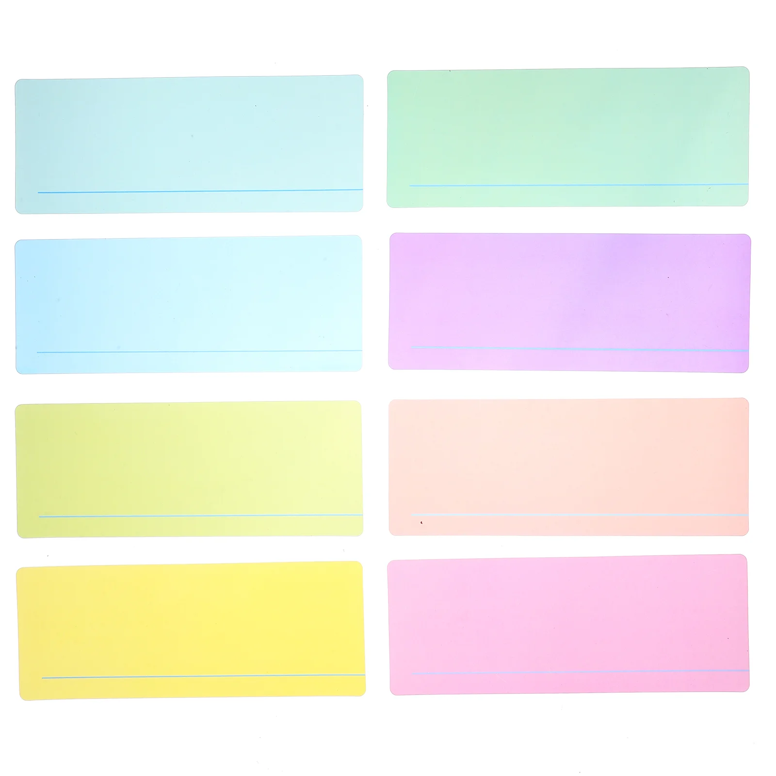 8 Pcs Colorful Plastic Bookmarks Household Reading Strips Highlighter Guided Pvc Tracking Rulers Work Professional for Books