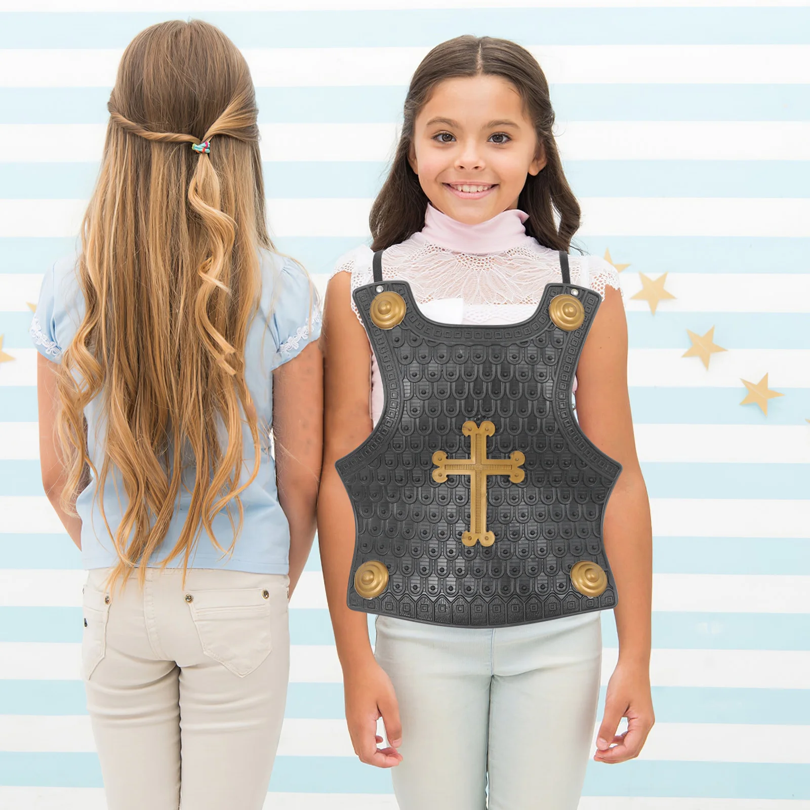 1pc Kinder Ritter Mittelalterlichen Kostüm Zubehör Halloween Cosplay Partei Rolle Spielen Rüstung Set Leichte Kunststoff Für Jungen Mädchen Ritter