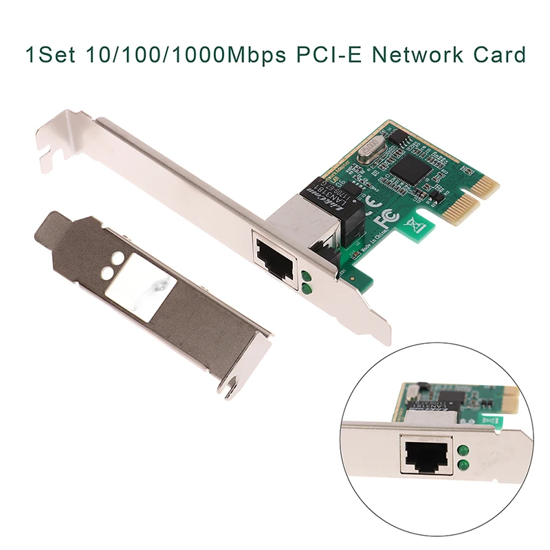 1Set 10/100/1000Mbps جيجابت إيثرنت PCI Express PCI-E بطاقة الشبكة RJ-45 LAN محول محول وحدة تحكم الشبكة