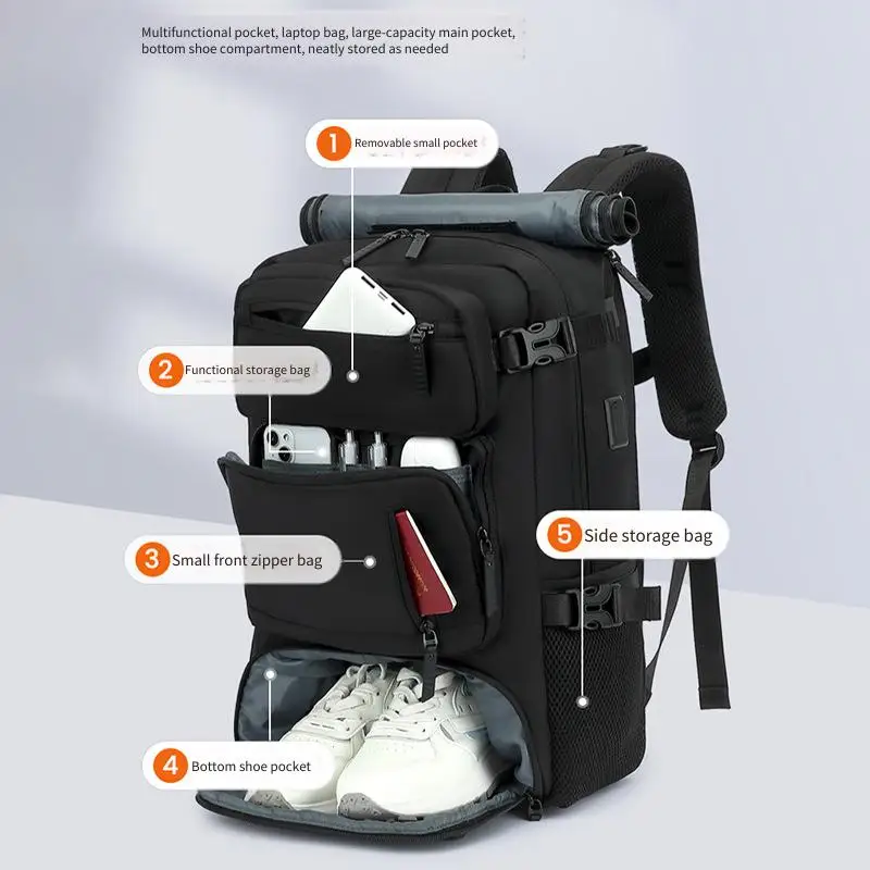 Large Capacity Unisex Backpack for Outdoor Sports Hiking Travel Multi Functional Laptop Backpack with Storage