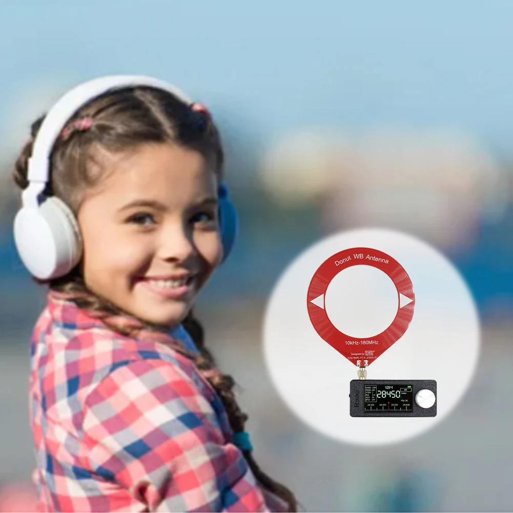 Mini SI4732 0.5-108Mhz Radio Saku Layar IPS 1.9 Inci dengan Antena FM/AM Semua Band HF SW MW VHF ESP32 Penerima Radio