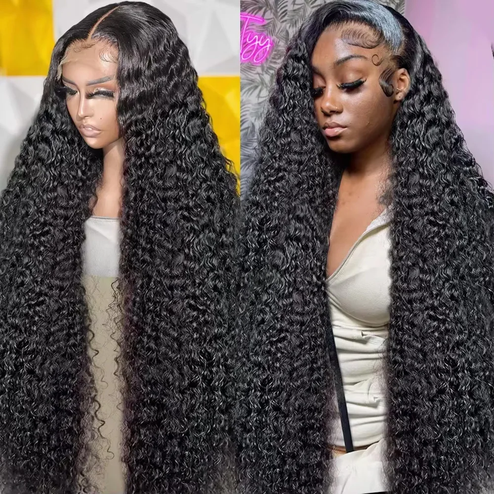 

Natural Color Deep Wave Wig 13x6 360 HD Lace Frontal Human Hair Wig 200 Density 46 Inches Remy Human Hair Wigs For Women