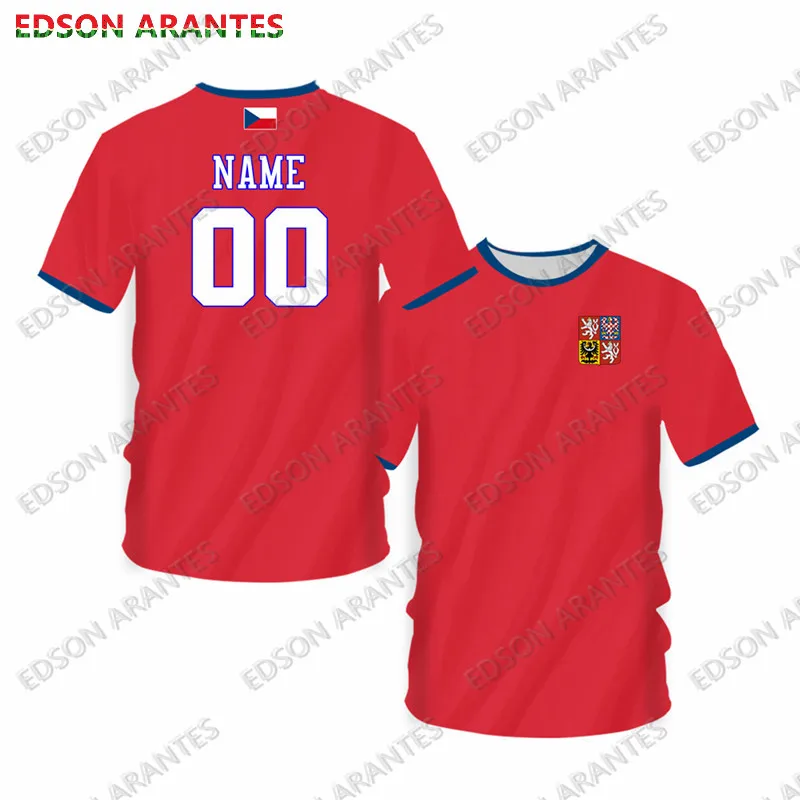 Czech Republic Futbol T-shirts Personalized Name Number Men Women Czechia Flag Jersey Custom Adult Kids Fans Unisex Clothes Gift